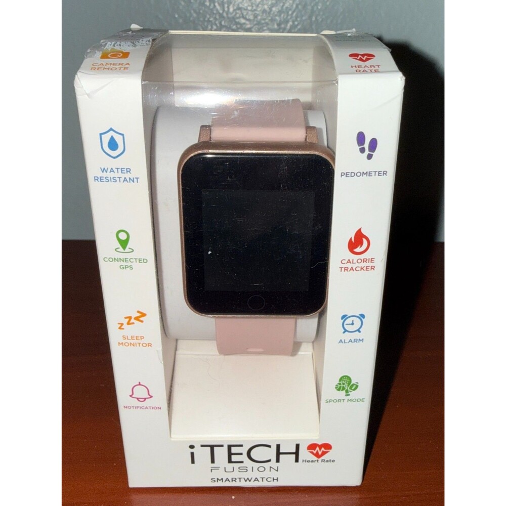 iTech Fusion Smart Watch - Navy/Turquoise/Black - Android & iOS Compatible NWT